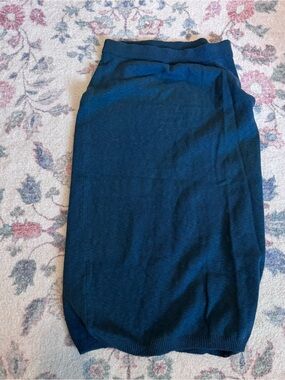 Free People Dark Teal Knit Pencil Skirt